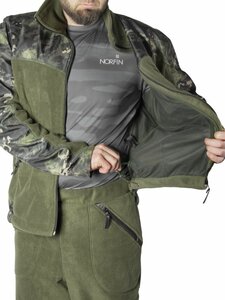 Костюм флис. Norfin BERINGS CAMO Green 04 р.XL, фото 7