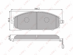 Колодки тормозные передние LYNXauto BD-5715. Для: NISSAN Patrol(Y61) 97>, фото 1