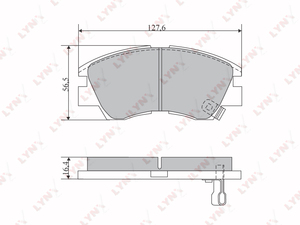 Колодки тормозные передние LYNXauto BD-5519. Для: MITSUBISHI L300(P0-P3) 1.6-2.5d 84-06 / L200(K0-K3) 2.0-2.6 86-95 / Pajero I(L04) 2.0-3.0 82-91, фото 1