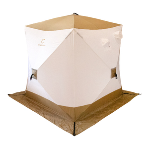 Палатка зимняя куб СЛЕДОПЫТ 1,8 х1,8 м, Oxford 210D PU 1000, S по полу 3,2  кв.м, цвет оливковый/белый, фото 7