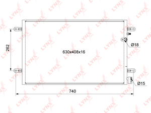 Радиатор кондиционера LYNXauto RC-0132. Для AUDI Ауди A6 2.0-4.2 04-11, фото 1