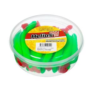 Виброхвост несъедоб. Jumbo 4,95"/12.5 см Lime & Red 30шт. (HS-7-021-N-30) Helios (0), фото 2