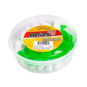 Твистер несъедоб. Kasandra 4"29/10,9см White & Green 20шт. (HS-34-016-N-20) Helios, фото 2