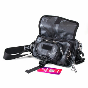 Сумка рыболовная "Yaman" Street Fishing MultiLock S-Pouch, 13,5х22х8 см, цв. серый камуфляж, фото 6
