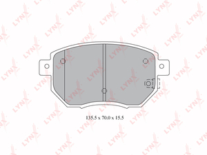 Колодки тормозные передние LYNXauto BD-5737. Для: INFINITI FX35/45 03>, NISSAN Maxima 2.0-3.0 00-04, фото 1