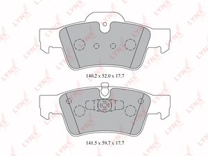 Колодки тормозные задние LYNXauto BD-5332. Для: MERSEDES-BENZ ML280D-500(W164) 05> / GL320D-500(X164) 06> / R280-500(W251) 06>., фото 2