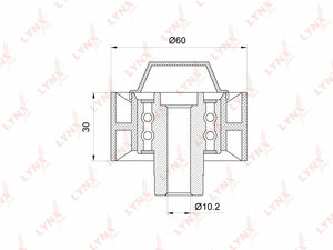 Ролик направляющий/приводной LYNXauto PB-7114. Для CITROEN Ситроен Berlingo(MF) 1.6D 05-11/C1 1.4D 05>/C2 1.4D 03>/C3 I-II 1.4D-1.6D 02>/C4 I 1.6D 04>/C5 II 1.6D 04>, FORD ФОРД Focus(Фокус) II-III 1.5D 04-12/C-Max(Ц Макс) 1.6D 07-10/Fiesta V-VI 1.4D-1.6D , фото 1