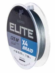 Леска плетёная Salmo Elite х4 BRAID Dark Gray 125/017, фото 3
