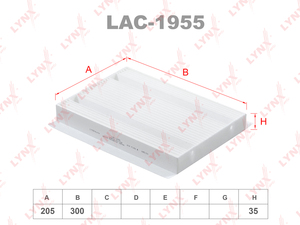 Фильтр салонный LYNXauto LAC-1955. Для: MERCEDES-BENZ Vito W447 14>, фото 1