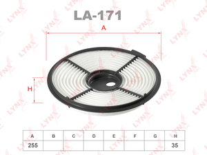 Фильтр воздушный LYNXauto LA-171. Для: TOYOTA Carina 1.6 >90/Corolla 1.6>92, фото 1