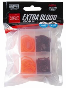 Насадки искусст. съедоб. LJ Pro Series EXTRA BLOOD WORM X/XL мотыль 160/240 шт, фото 2