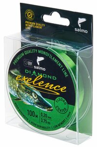 Леска моно. Salmo Diamond EXELENCE FLUORO COATED Green 100/020, фото 2