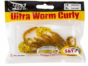 Твистеры съедоб. искусст. LJ Pro Series ULTRAWORM CURLY 2,0in (05.00)/PA19 10шт., фото 4