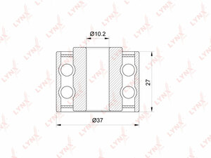 Ролик направляющий / приводной LYNXauto PB-7110. Для: CITROEN Ситроен Berlingo(Берлинго)(MF) 1.9D 98-05 / Jumpy 1.9D 99-06, FIAT ФИАТ Scudo 1.9D 98-06, PEUGEOT Пежо 206 1.9D 98> / Expert 1.9D 98-06 / Partner 1.9D 96-15, фото 1