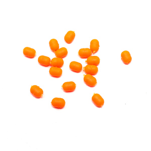 Бусина фидерная Namazu Soft Beads, PVC, овальная, d-3,7 мм, L-5,2 мм, цв. фц. оранж. (20 шт.), фото 2