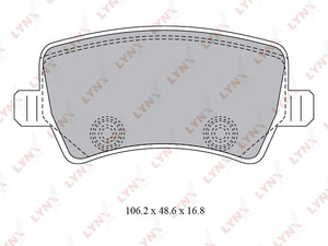 Колодки тормозные задние LYNXauto BD-7817. Для: Ford, Форд, Galaxy(Гэлакси) 1.6-2.3 06> / S-Max 1.6-2.5T 06>, Land Rover, Ленд Ровер, Freelander(Фрилэндер) 2.0 11> / Range Rover(Рендж Ровер) Evoque., фото 2