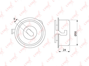 Ролик натяжной / ГРМ LYNXauto PB-1274. Для: HYUNDAI Getz 1.1 02-09 / i10(PA) 1.1 08> / Atos 1.0-1.1 98>, KIA Picanto(BA) 1.0-1.1 04>, фото 1