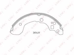 Колодки тормозные задние LYNXauto BS-5710. Для: NISSAN Primera(P11) 1.8-2.0 96-99, фото 1