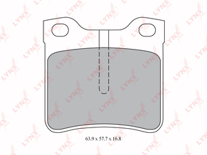 Колодки тормозные задние LYNXauto BD-5346. Для: MERCEDES-BENZ Vito(W638) 2.0-2.3 96-03, фото 1