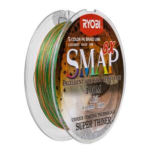 Шнур SMAP PE8X-100M 0.8# Multi Colour 0,148мм Ryobi, фото 4