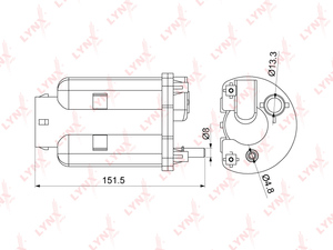 Фильтр топливный погружной LYNXauto LF-1074M. Для: HYUNDAI Sonata(NF) 2.0-3.3 05>, фото 1