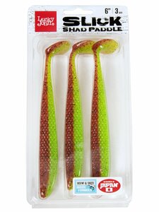 Виброхвосты LJ 3D Series SLICK SHAD PADDLE 6.0in (15.20)/Z15 3шт, фото 4