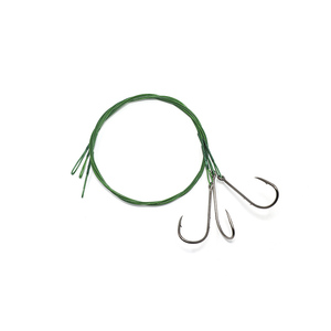 Поводок стальной NAMAZU Leader 1х7 Nylon Coated Green, d-0,48 мм, L-50 см, с одинарным крючком 92247, фото 2
