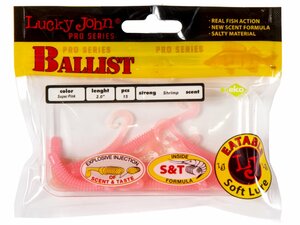 Твистеры съедобные искусственные LJ Pro Series BALLIST 05.08/F05 15шт., фото 4
