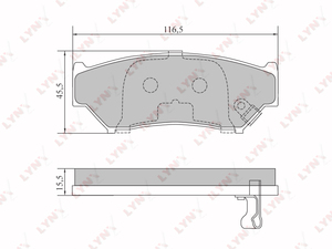 Колодки тормозные передние LYNXauto BD-7305. Для: SUZUKI Grand Vitara 1.6-2.0 98-03 / Vitata 1.6-2.0 90-98 / Jimny 1.5D 03>, фото 1