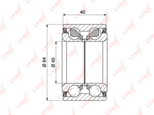 Подшипник ступицы передний (42/40x45x84) LYNXauto WB-1391. Для: HONDA Accord VI 1.8-2.3 98-02 / Civic VII 2.0 01> / CR-V I-II 2.0 95-06 / Stream(RN) 1.7-2.0 01> / Shuttle 2.3 97-99, фото 1