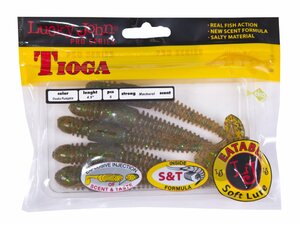 Виброхвосты съедоб. искусст. LJ Pro Series TIOGA 4.5in (11.40)/PA19 5шт., фото 4