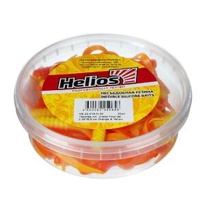 Твистер несъедоб. Credo Four tail 3,35"/8,5 см Orange & Yellow 30шт. (HS-20-015-N-30) Helios, фото 2