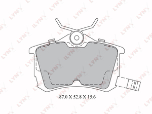 Колодки тормозные задние LYNXauto BD-3425. Для: HONDA Хонда Accord(Аккорд) 2.0-2.4 03-08, фото 1