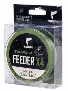 Шнур плетёный Salmo Sniper х4 FEEDER BRAID Army Green 150/010, фото 2