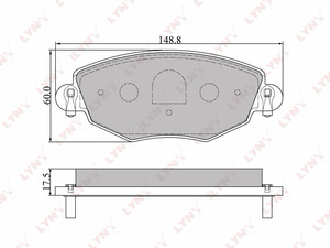 Колодки тормозные передние LYNXauto BD-3006. Для: Ford, Форд, Mondeo(Мондео) III 00>, JAGUAR X-Type 01-05., фото 2