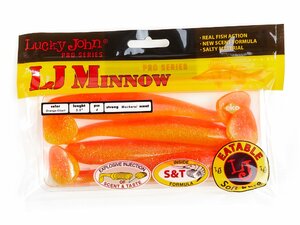Виброхвосты съедобные LJ Pro Series MINNOW 5.5in (13.90)/T26 4шт., фото 4