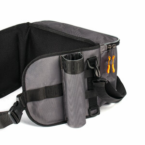 Сумка рыболовная поясная СЛЕДОПЫТ Fishing Belt Bag, 74х22х10 см, цв. серый, без коробок, фото 6
