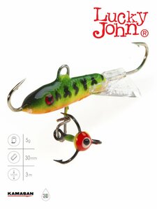 Балансир Lucky John CLASSIC 3 с тр. 30мм/20 блистер, фото 2