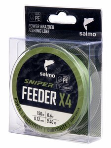 Шнур плетёный Salmo Sniper х4 FEEDER BRAID Army Green 150/012, фото 2