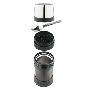 Термос Thermos WORK-2345GM Stainless Steel для еды 0.47л (черный), фото 2