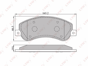 Колодки тормозные передние LYNXauto BD-3002. Для: Ford, Форд, Transit(Транзит) 06> / Transit(Транзит) Bus 06> / Transit(Транзит) Tourneo 06>., фото 2