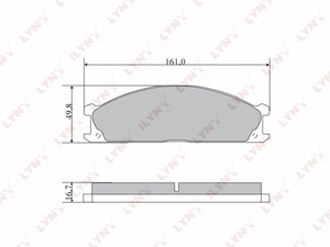 Колодки тормозные передние LYNXauto BD-5733. Для: FORD Maverick 2.4-2.7 93-98, NISSAN NP300(D22) 2.5 08> / Pathfinder I(WD21) 2.4-3.0 86-95 / Pick Up(D22) 2.4-2.5d 92-05 / Terrano I(WD21) 2.4-3.0 86-95, SUBARU SVX(CX) 3.3 92-97, фото 1