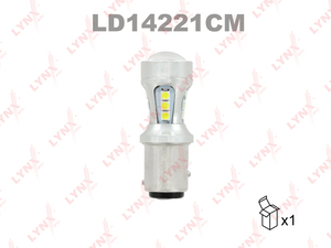 Лампа светодиодная LYNXauto LD14221CM. Для: LED P21/5W S25 12V BAY15d 7100K Canbus, фото 2