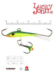 Балансир Lucky John FIN 3 + тр. 40мм/29 блистер, фото 3