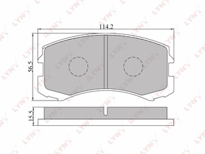 Колодки тормозные передние LYNXauto BD-5503. Для: MITSUBISHI Митсубиси Lancer(Лансер)(CS) 1.3-20 03-07, фото 1