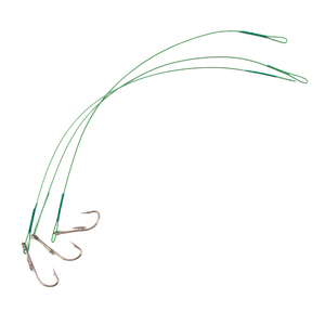 Поводок стальной NAMAZU Leader 1х7 Nylon Coated Green, d-0,39 мм, L-20 см, с живцовым крючком 4715 D, фото 3