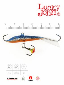 Балансир Lucky John FIN 4 + тр. 60мм/45H блистер, фото 3