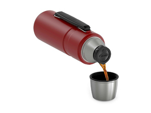 Термос THERMOS KING SK-2010 Rustic Red с ручкой 1.2л (красный), фото 5