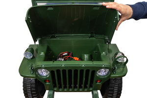 Детский электромобиль Джип ToyLand Jeep Willys YKE 4137 Army green, фото 3