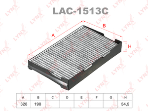 Фильтр салонный угольный LYNXauto LAC-1513C. Для: SAAB 9-5 97-09, фото 1